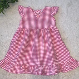 Gap 18-24M Pink & White Check Dress EUC Cotton